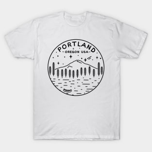 Portland Oregon USA black T-Shirt